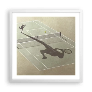 Affisch i vit ram - Övervinna sig själv - 50x50 cm