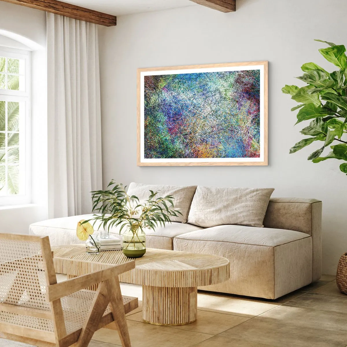 Affisch i ram av ljusek - Det är inte så enkelt - 100x70 cm