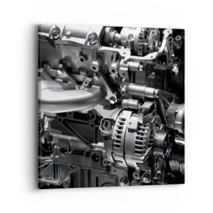 Canvastavla - Bild på duk - Stål, vacker, stark - 40x40 cm