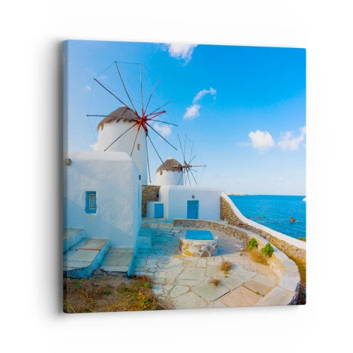 Canvastavla - Bild på duk - Blåa vinden från havet - 40x40 cm