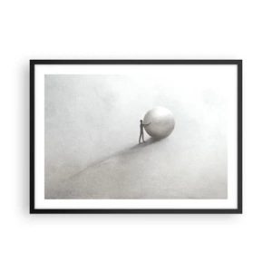 Affisch i svart ram - Livets spel - 70x50 cm