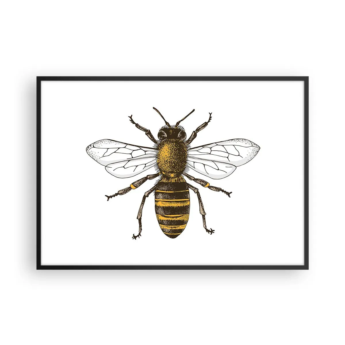 Affisch i svart ram - Vackert och bra - 100x70 cm