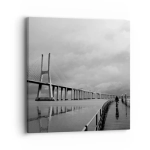 Canvastavla - Bild på duk - Var och en får det han/hon förtjänat - 40x40 cm