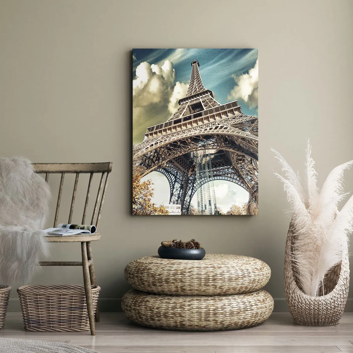 Canvastavla - Bild på duk - Och på hösten i Paris... - 50x70 cm