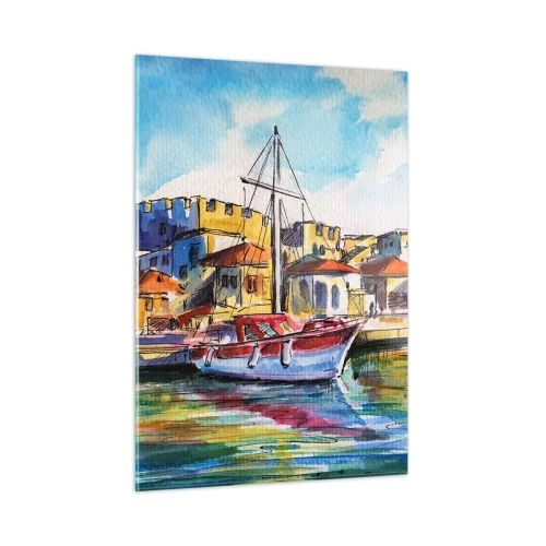 Glastavla - Bild på glas - Regnbågseftermiddag - 50x70 cm