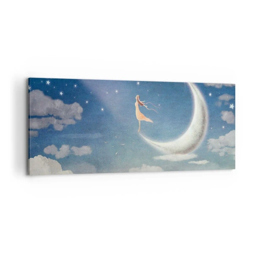 Canvastavla - Bild på duk - Blå friare - 120x50 cm