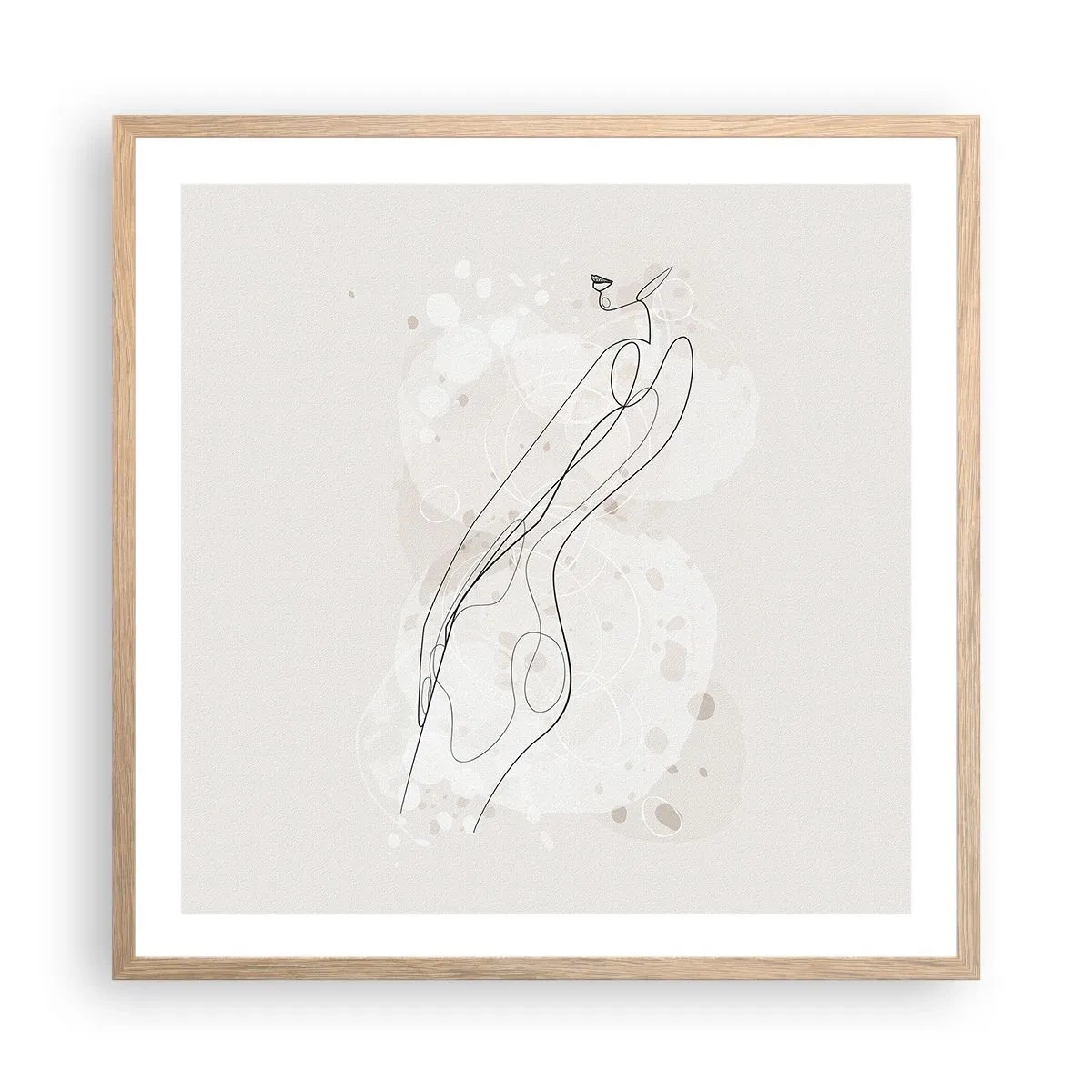 Affisch i ram av ljusek - Blicken går vilse - 60x60 cm