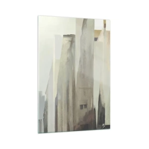 Glastavla - Bild på glas - En dröm om staden - 70x100 cm