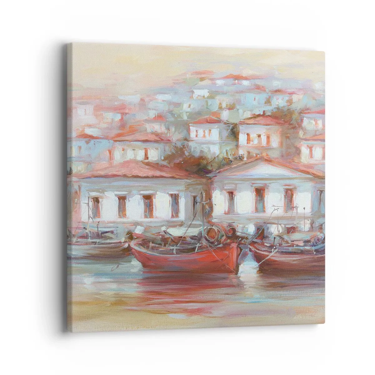 Canvastavla - Bild på duk - Lycklig stad - 40x40 cm