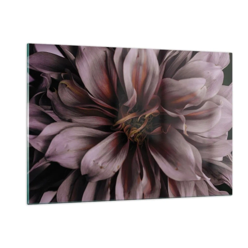 Glastavla - Bild på glas - Blommigt hjärta - 120x80 cm