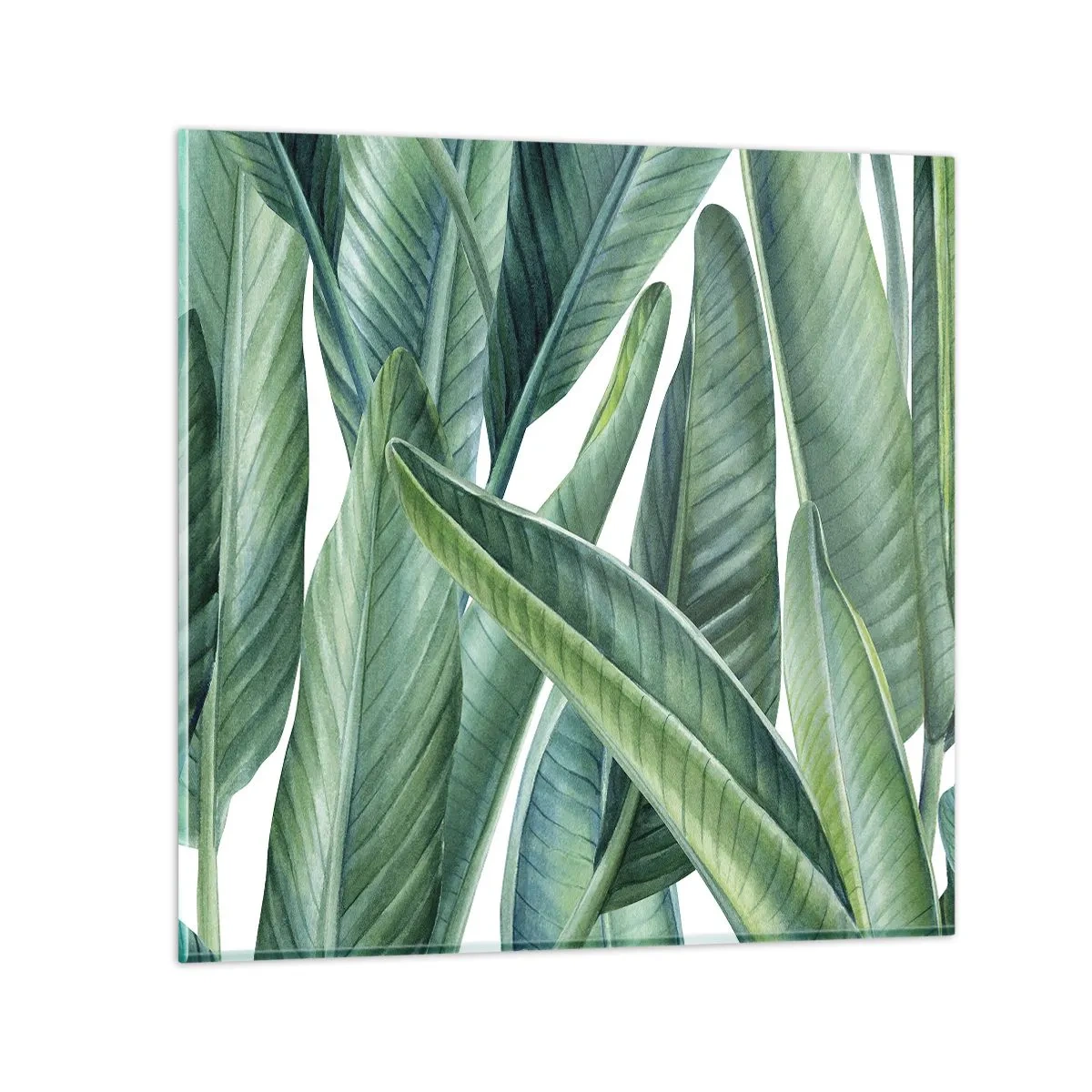 Glastavla - Bild på glas - Grönskan i sig själv - 50x50 cm