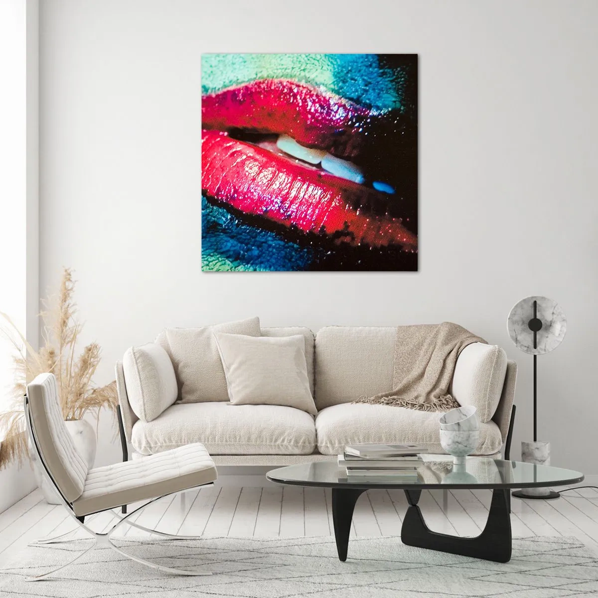 Glastavla - Bild på glas - Sensuella och oroväckande - 30x30 cm