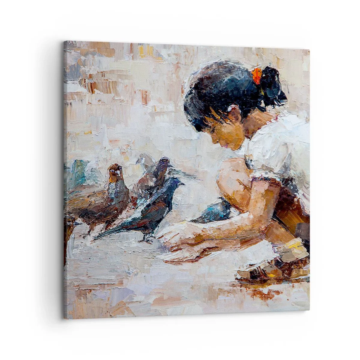 Canvastavla - Bild på duk - Minst och gulligast - 50x50 cm