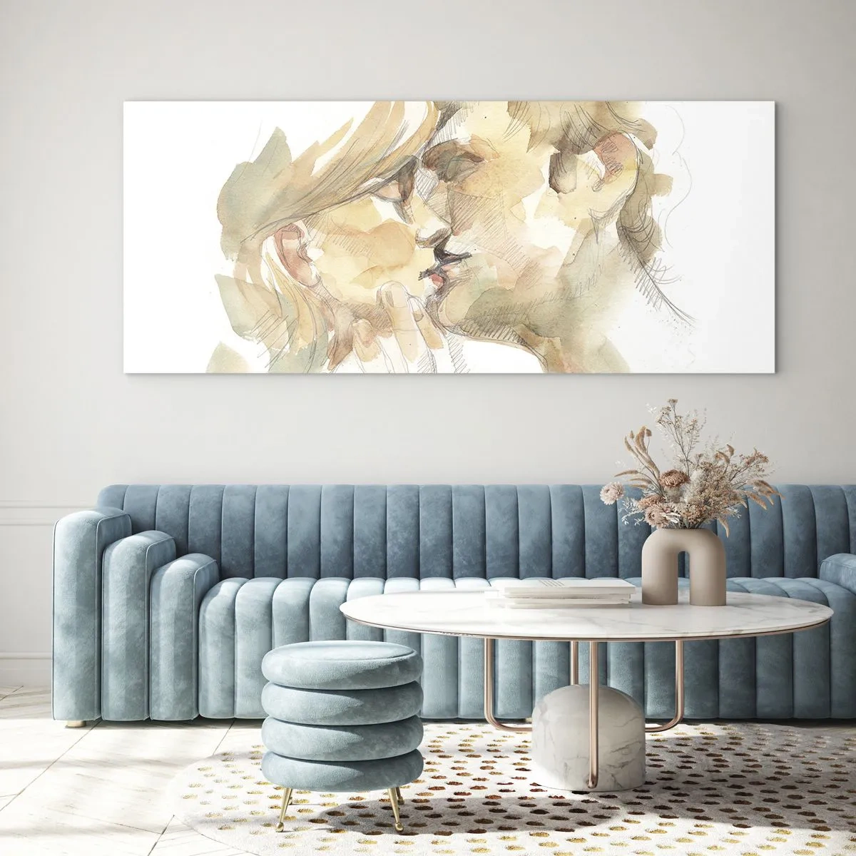 Glastavla - Bild på glas - Upphittad hälft? - 120x50 cm