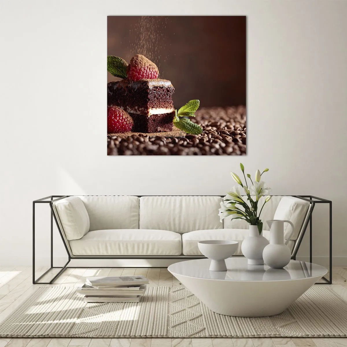 Glastavla - Bild på glas - Livet är ljuvt - 50x50 cm