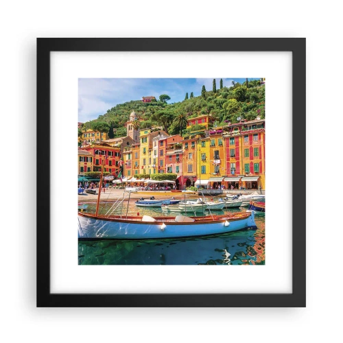 Affisch i svart ram - Italiensk förmiddag - 30x30 cm