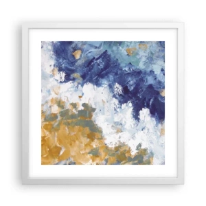 Affisch i vit ram - Elementens dans - 40x40 cm