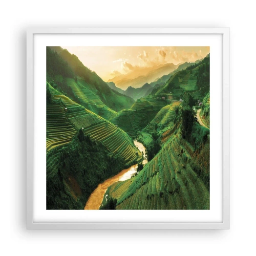 Affisch i vit ram - Vietnamesisk dal - 50x50 cm