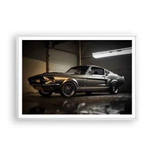 Affisch i vit ram - Tillbaka till det förflutna - 100x70 cm