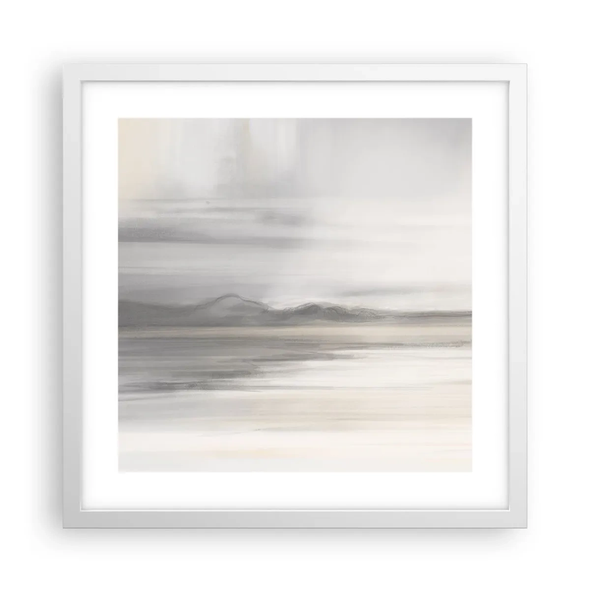 Affisch i vit ram - En eftertänksam bakgrund - 40x40 cm