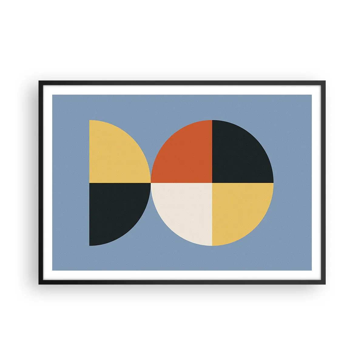 Affisch i svart ram - Titta och räkna - 100x70 cm