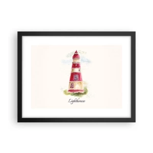 Affisch i svart ram - Det är alltid något väder - 40x30 cm