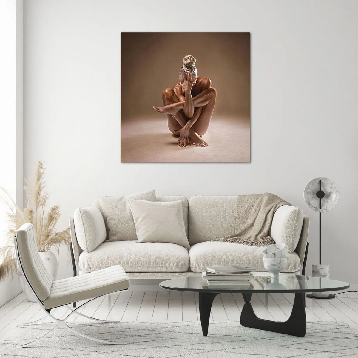 Glastavla - Bild på glas - Kroppens och själens enighet - 60x60 cm