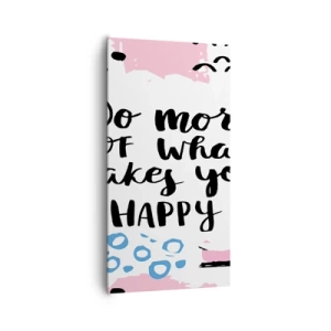 Canvastavla - Bild på duk - Hur man blir lycklig - 65x120 cm