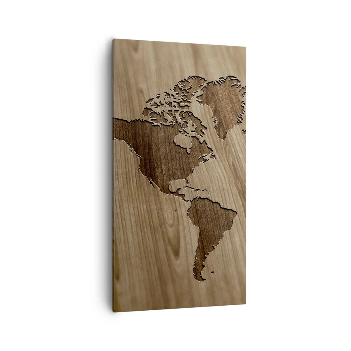 Canvastavla - Bild på duk - Världen serverad på bordet - 55x100 cm