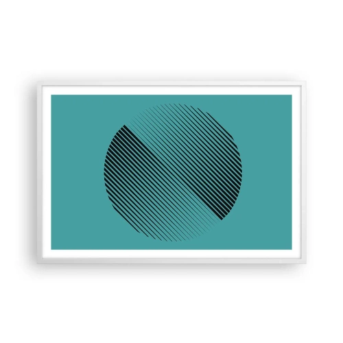 Affisch i vit ram - Cirkeln - en geometrisk variation - 91x61 cm
