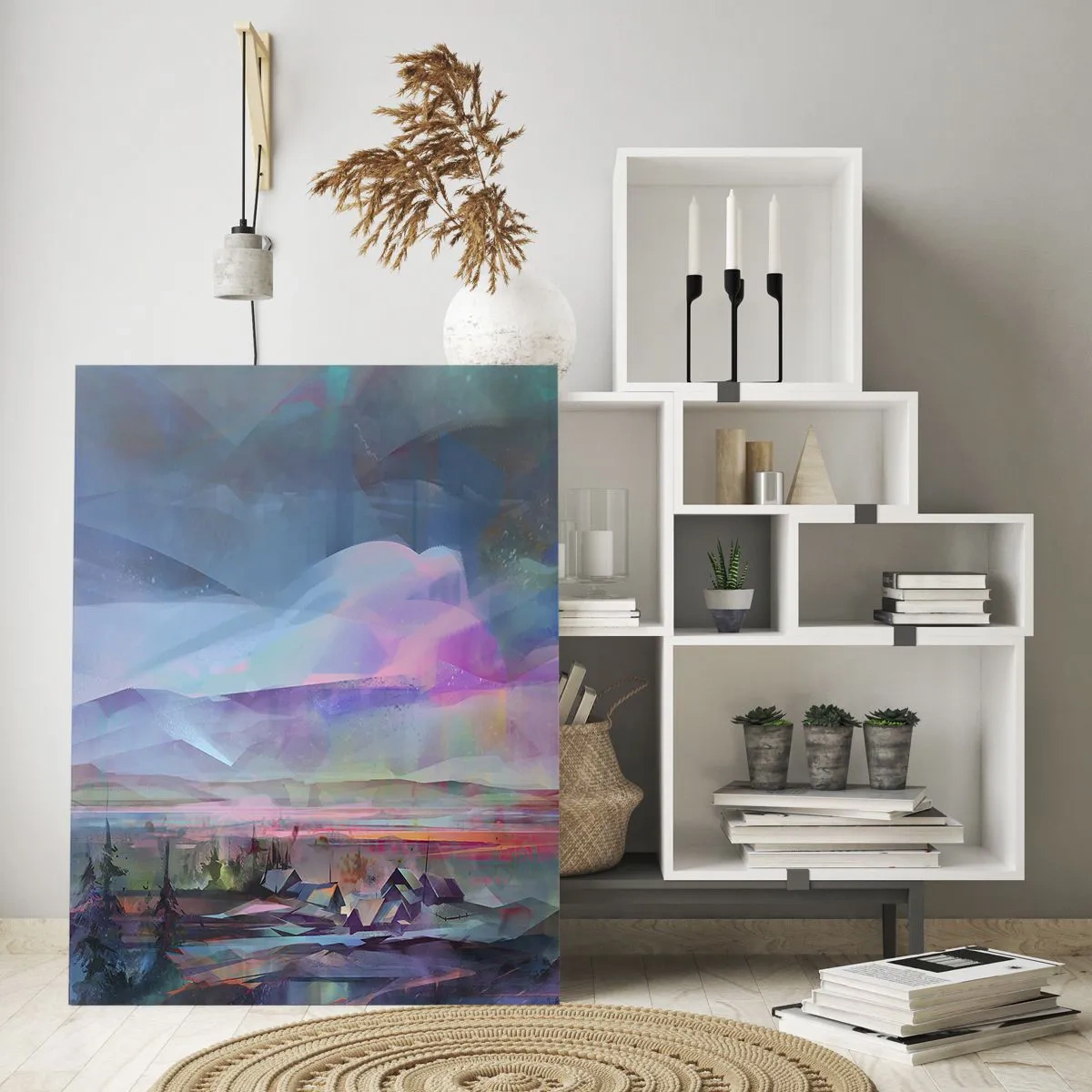 Glastavla - Bild på glas - Under en vänlig himmel - 50x70 cm