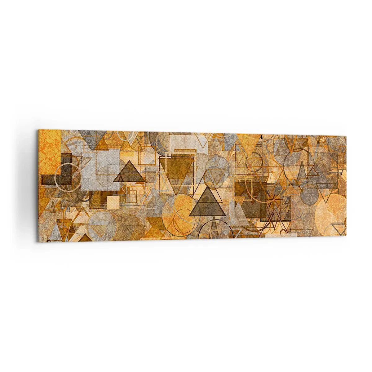 Canvastavla - Bild på duk - Värld infattad i form - 160x50 cm