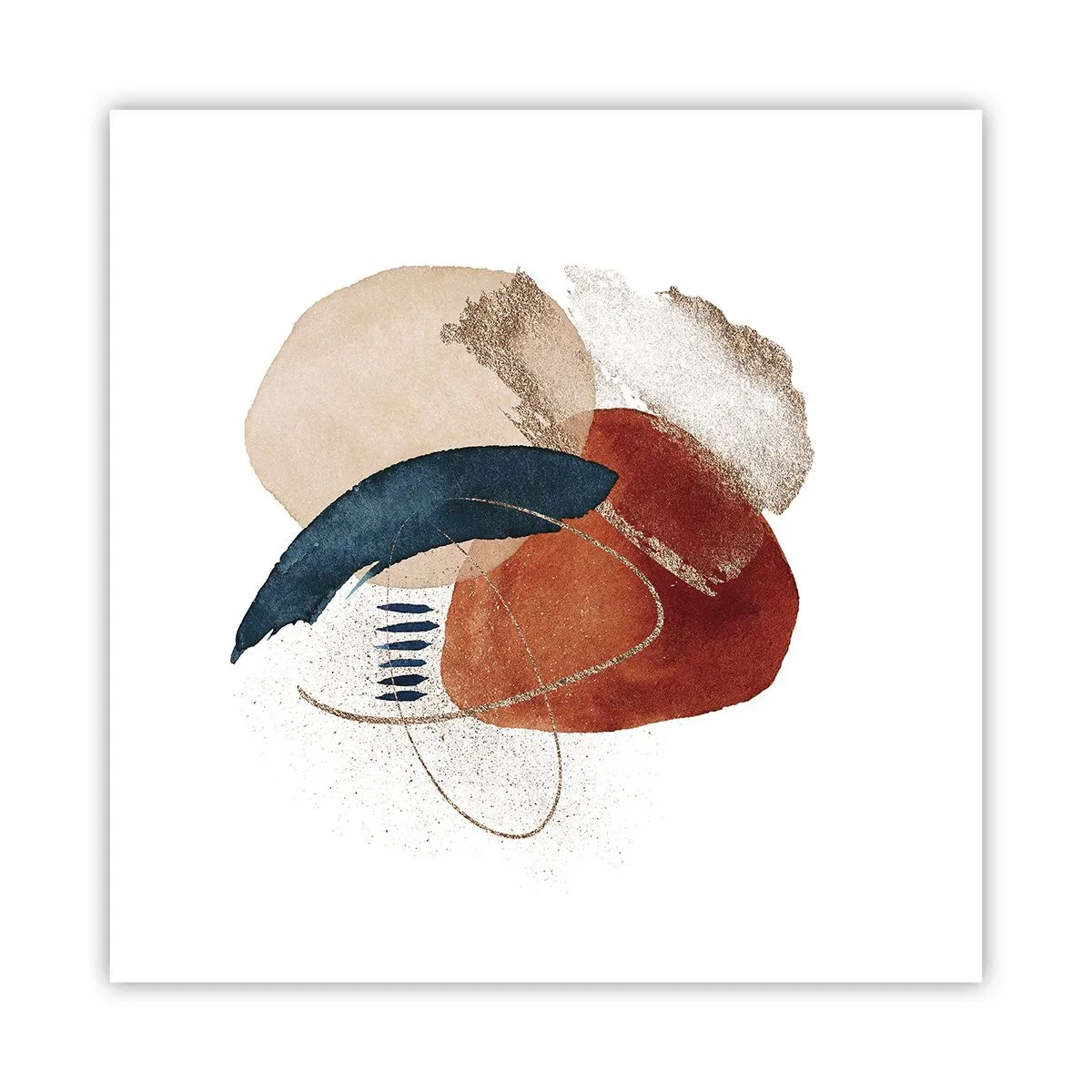 Affisch - Oval komposition - 60x60 cm