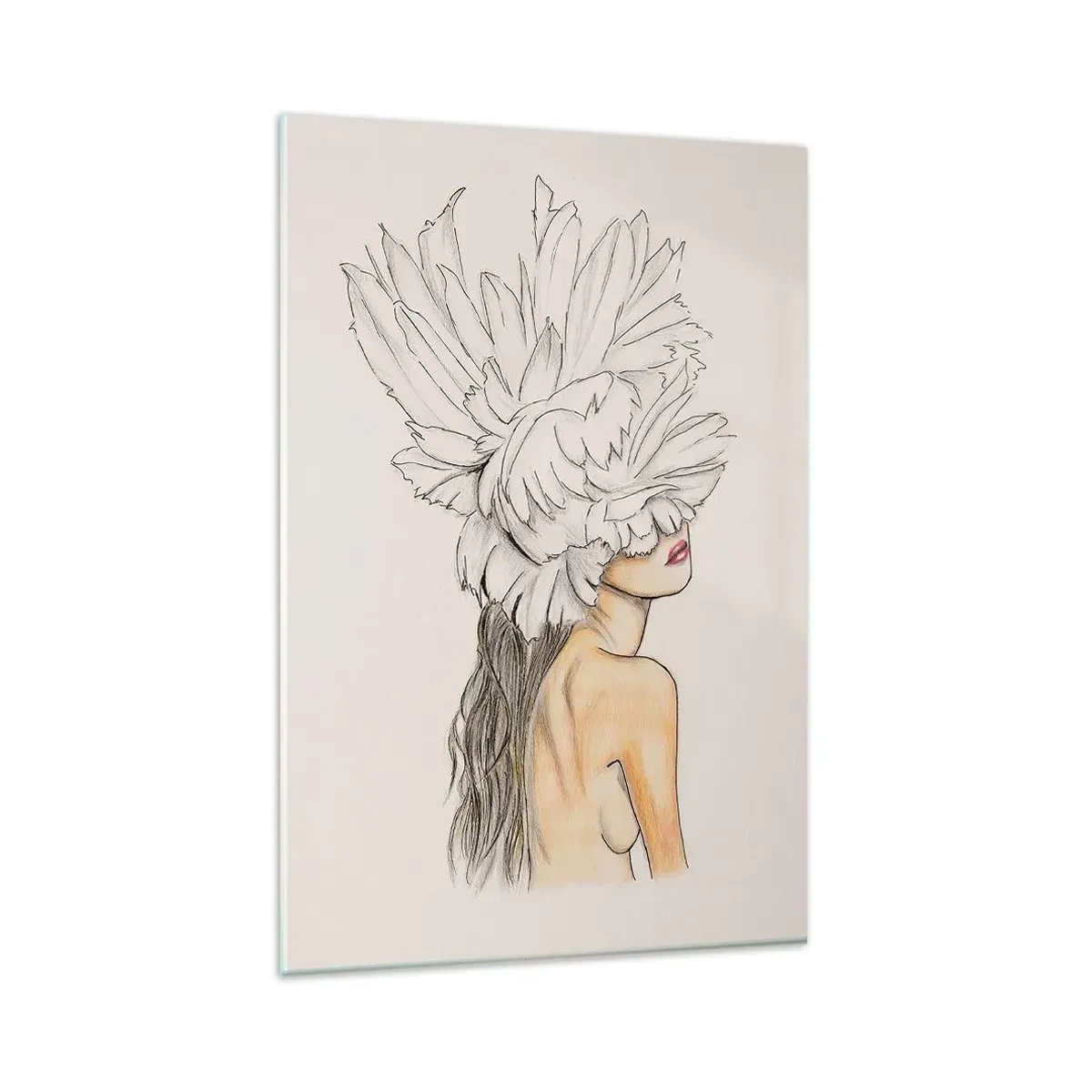 Glastavla - Bild på glas - Krönt skönhet - 80x120 cm