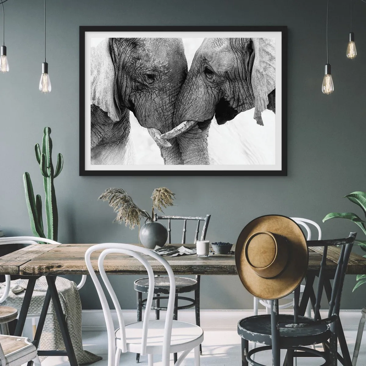 Affisch i svart ram - Hjärtlig bekännelse - 100x70 cm