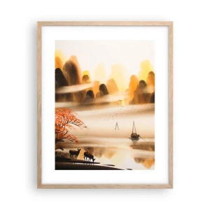 Affisch i ram av ljusek - Längre bort än Fjärran Östern - 40x50 cm