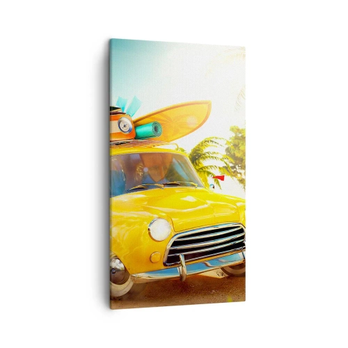 Canvastavla - Bild på duk - Resa för flera leenden - 45x80 cm