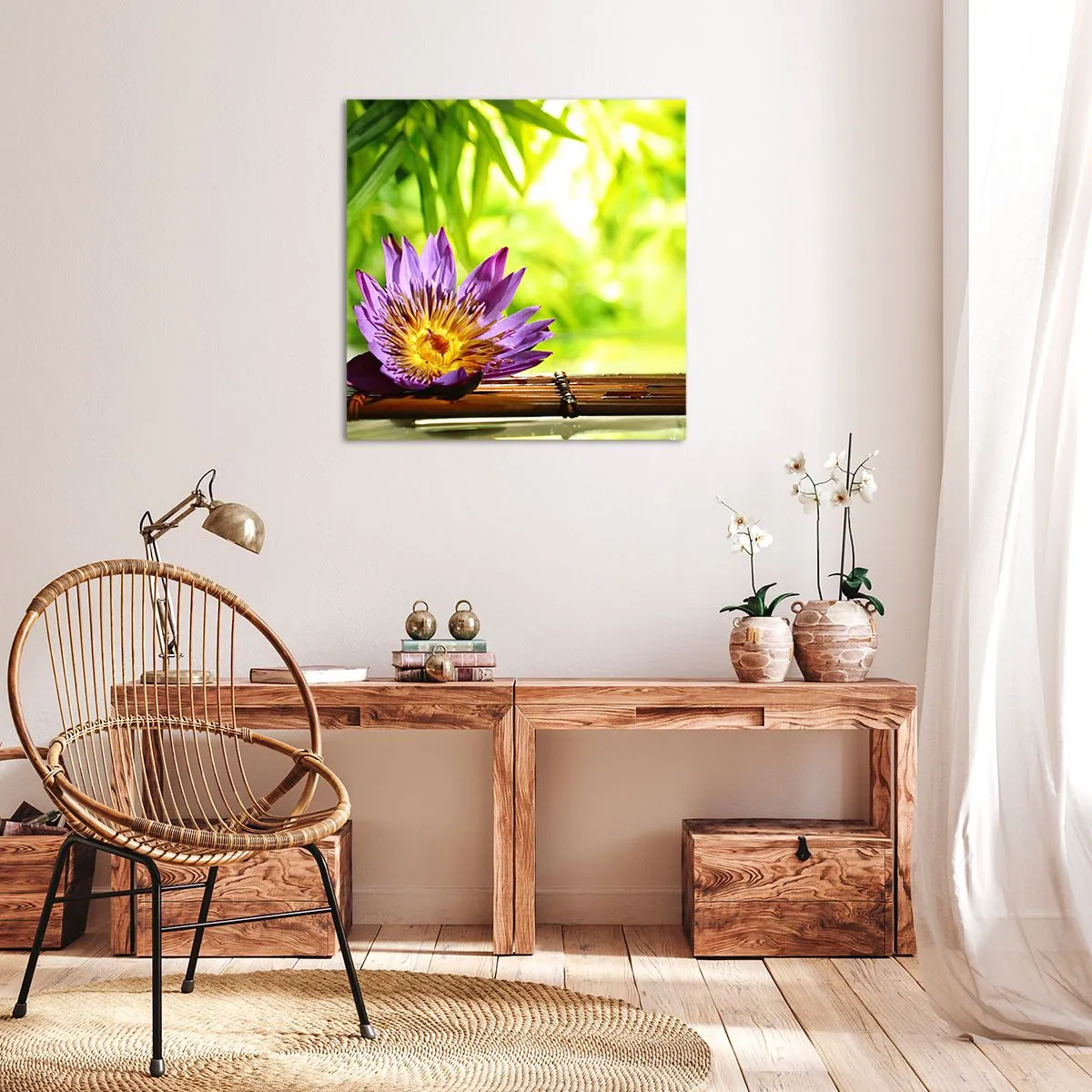 Canvastavla - Bild på duk - I asiatisk sol - 70x70 cm