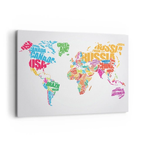 Canvastavla - Bild på duk - Jag vill lära känna alla - 100x70 cm