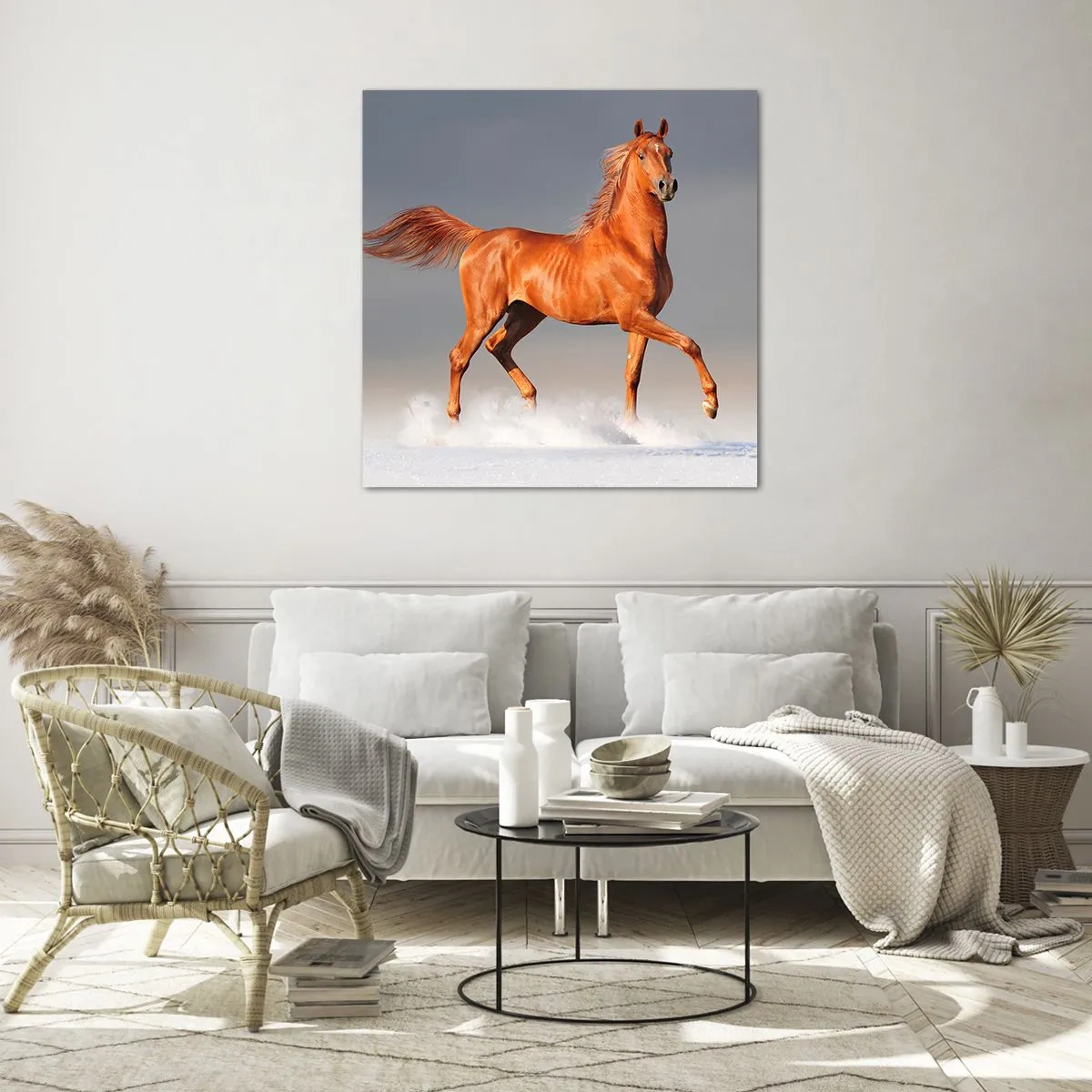 Glastavla - Bild på glas - Dansande grace - 70x70 cm