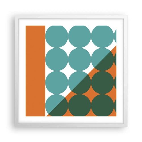 Affisch i vit ram - Uppåt och på diagonalen - 50x50 cm