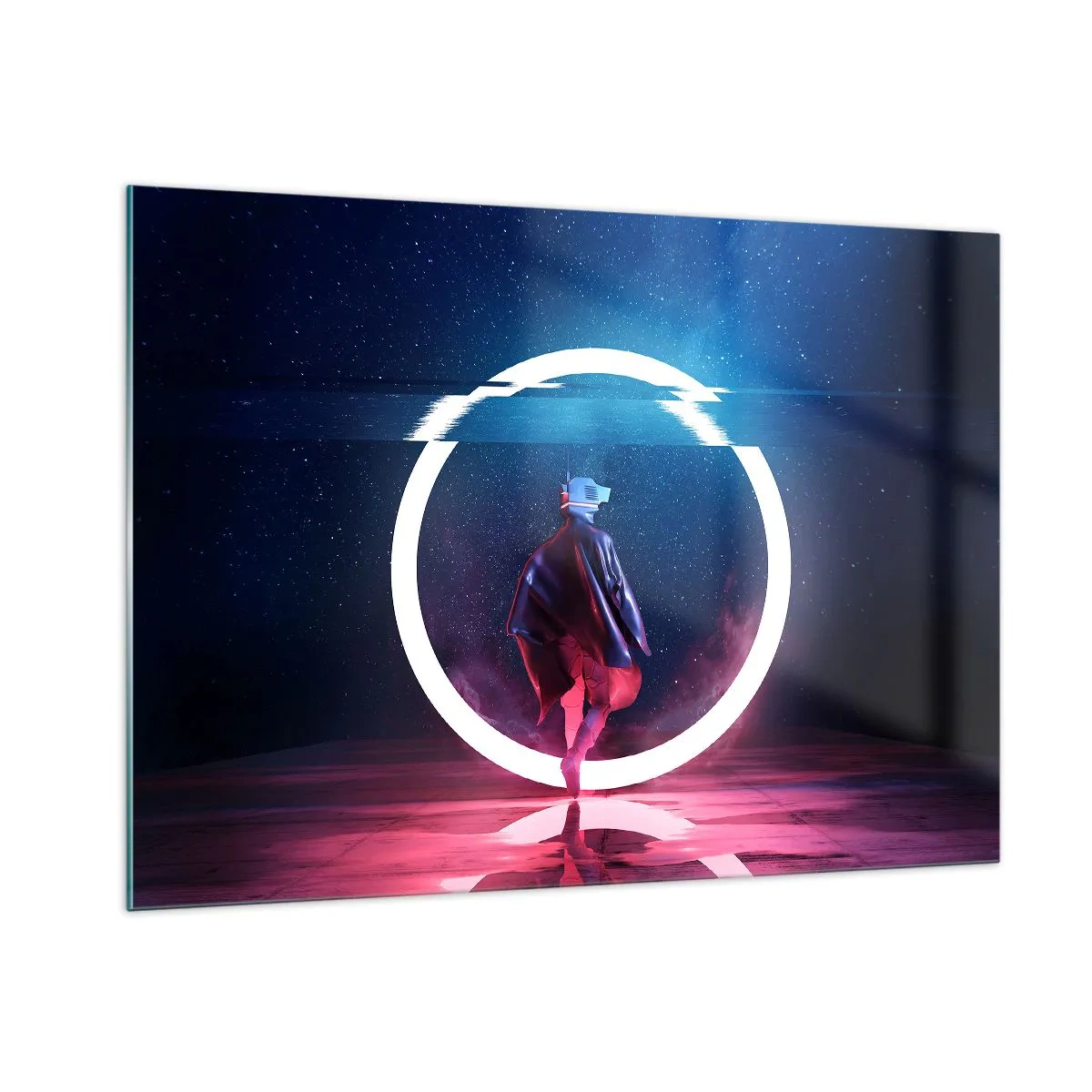 Glastavla - Bild på glas - Mellan världar - 100x70 cm