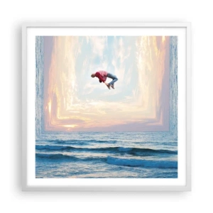 Affisch i vit ram - Till en annan dimension - 60x60 cm