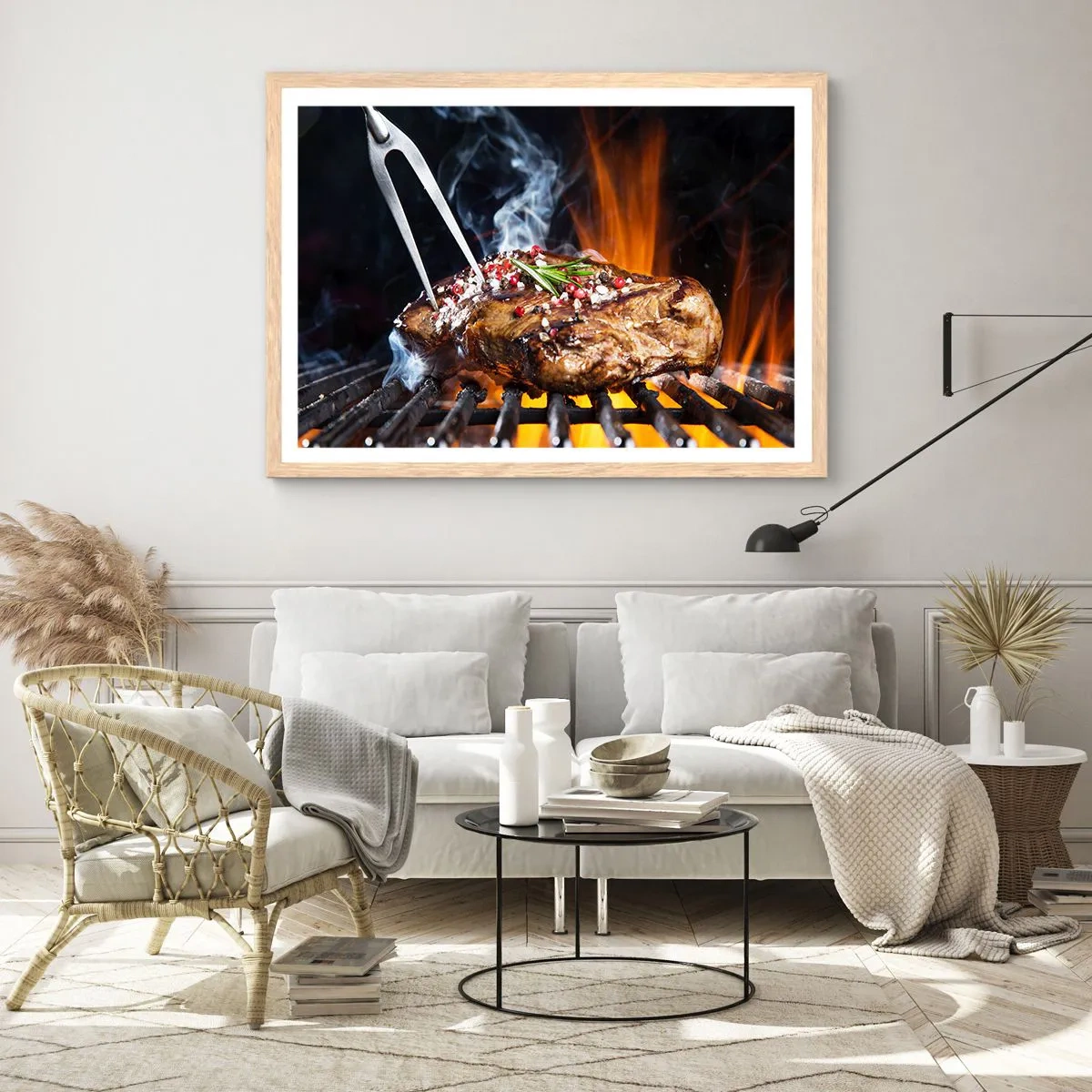 Affisch i ram av ljusek - Saftiga och doftande - 91x61 cm