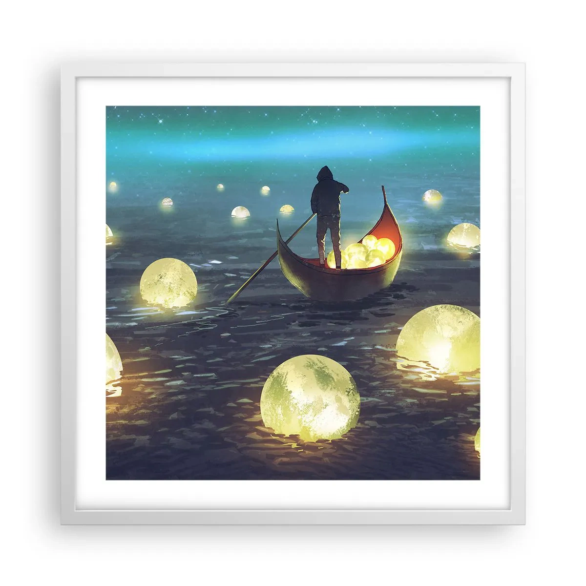 Affisch i vit ram - Saker som filosoferna inte drömt om - 50x50 cm