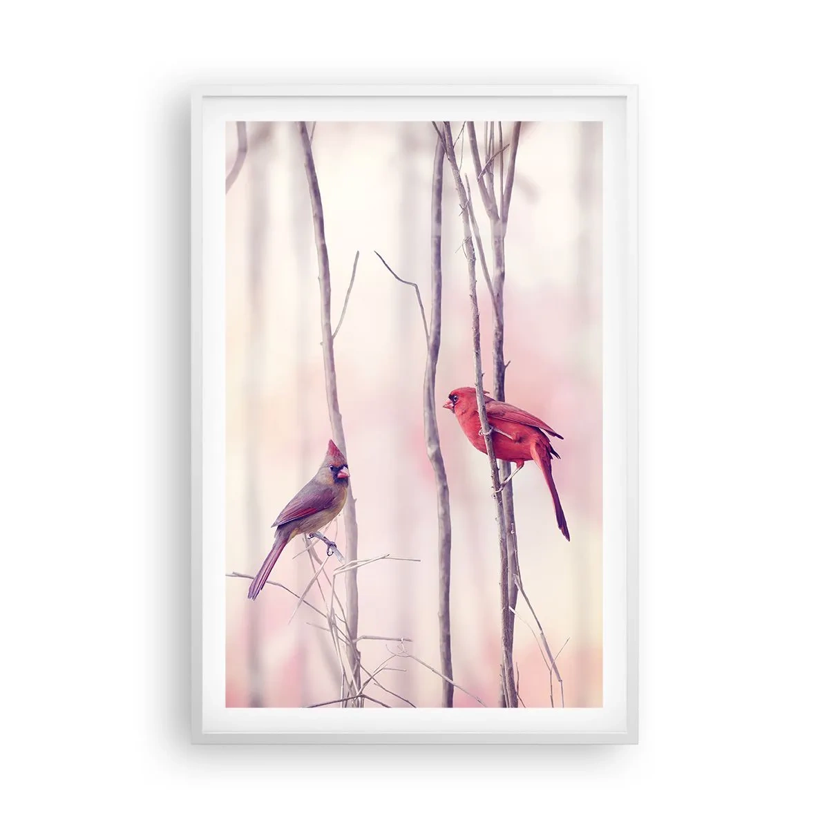 Affisch i vit ram - Rosa skogens saga - 61x91 cm