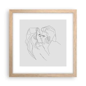 Affisch i ram av ljusek - Med samma streck - 30x30 cm