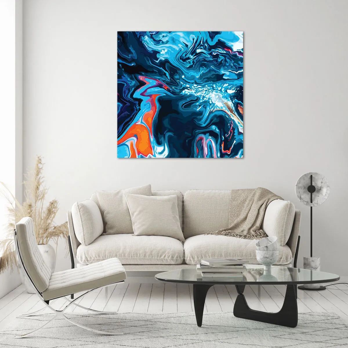 Glastavla - Bild på glas - En resa till himlens inre - 50x50 cm