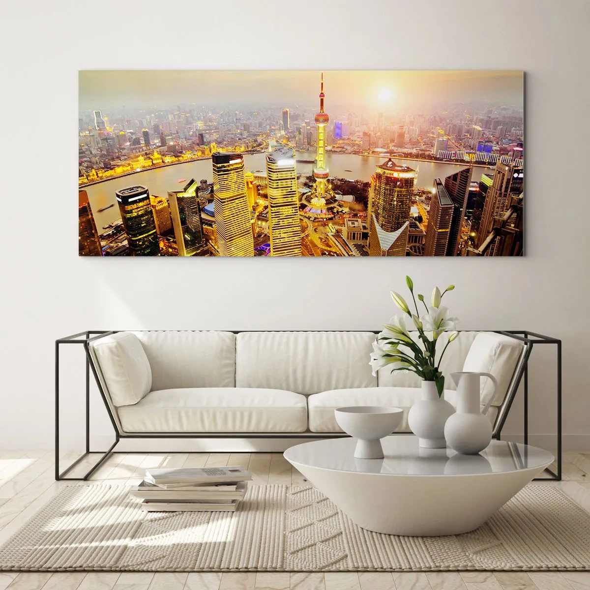 Glastavla - Bild på glas - Asiatisk dröm - 100x40 cm