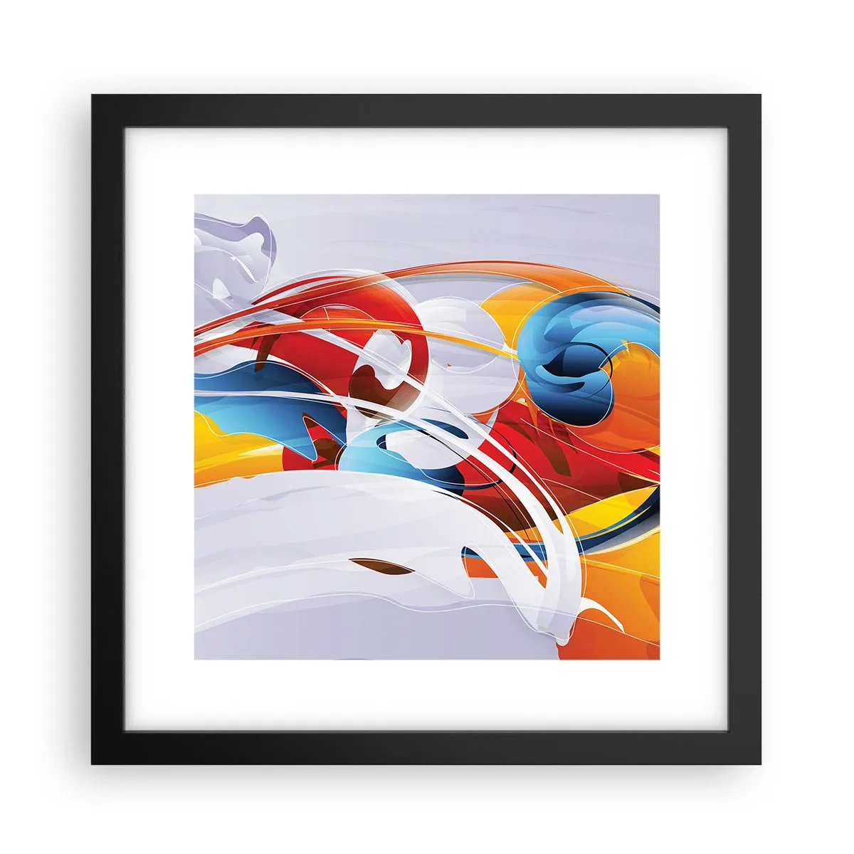 Affisch i svart ram - Elementens dans - 30x30 cm
